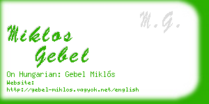 miklos gebel business card