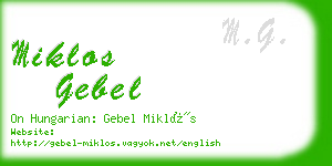 miklos gebel business card